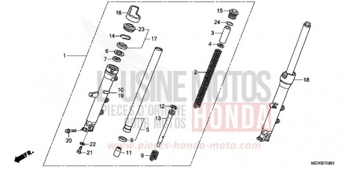 FOURCHETTE AVANT NT700VB de 2011
